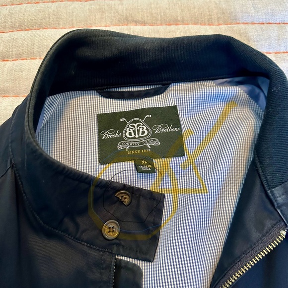 Brooks Bothers Harrington Country Club Jacket XL Navy Blue - Picture 3 of 8